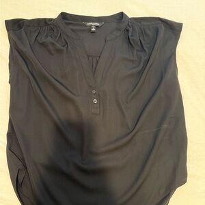 Banana Republic Black Buttoned Collar Blouse